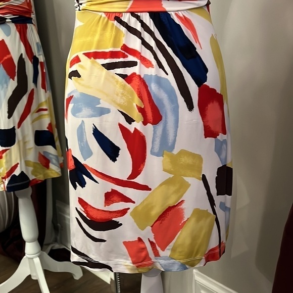 BCBGMaxAzria One Shoulder Print Mini Dress Size Small - Picture 7 of 12